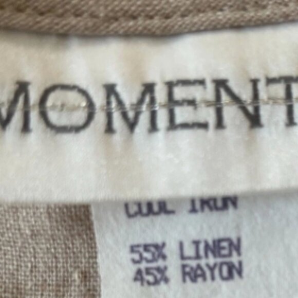 Momentum Linen Embroidered Sleeveless Side Slit Maxi Dress 16 Laginlook Natural - Picture 11 of 15